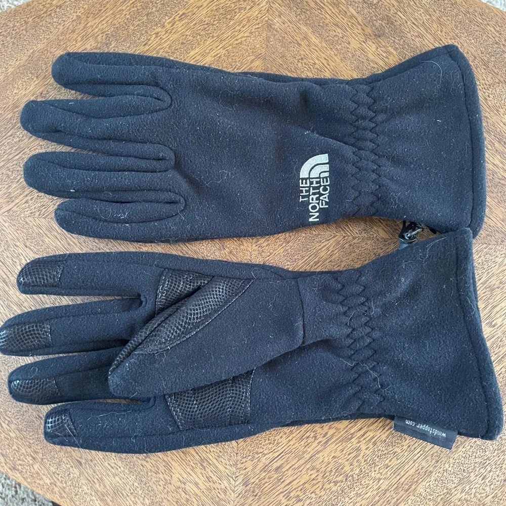 The North Face Windstopper Gloves Women Lg Black Fleece Outdoor‎ Ski Goretex